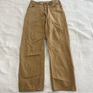Carhartt Rugged Flex Relaxed Fit Canvas Work Pants Brown 29x32